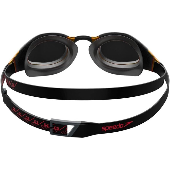 Окуляри для плавання Speedo Fastskin Hyper Elite для дорослих, дзеркальні, унісекс, чорний/сірий/золотий