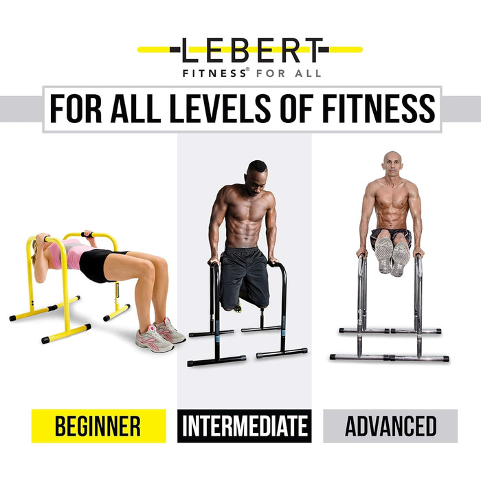 Тренувальні бруси Lebert Fitness Equalizer з еспандером для силових вправ