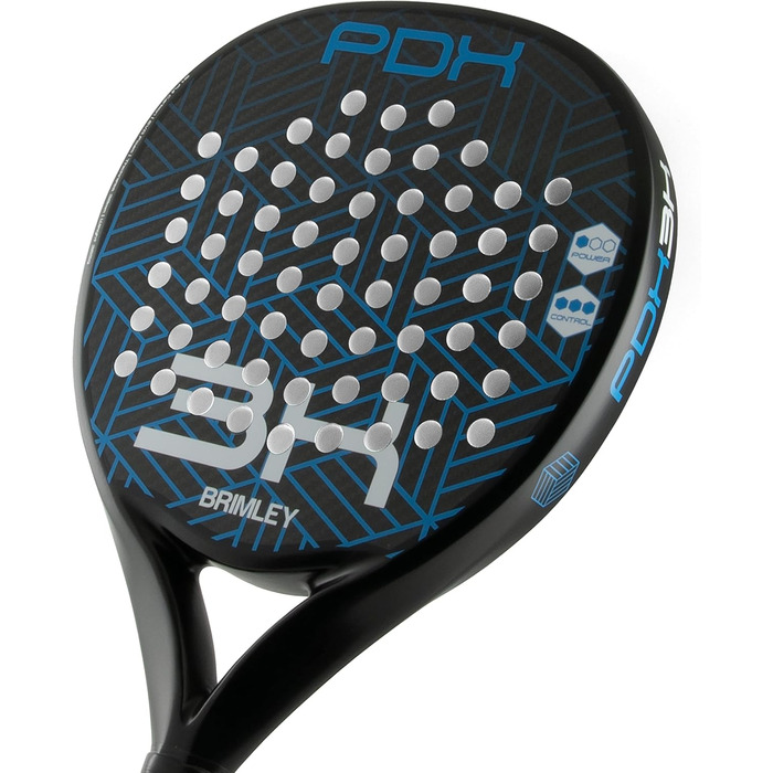 Ракетка для падел-тенісу Brimley Padelschläger Carbon PDX3K 3K-Carbon | Підходить для початківців та досвідчених гравців | 100% карбонова ракетка, Eva-наповнювач, зручна захисна сумка