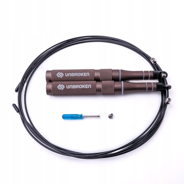 Професійна тренувальна скакалка Unbroken Speed Rope SR-PRO Gunmetal 3.2м