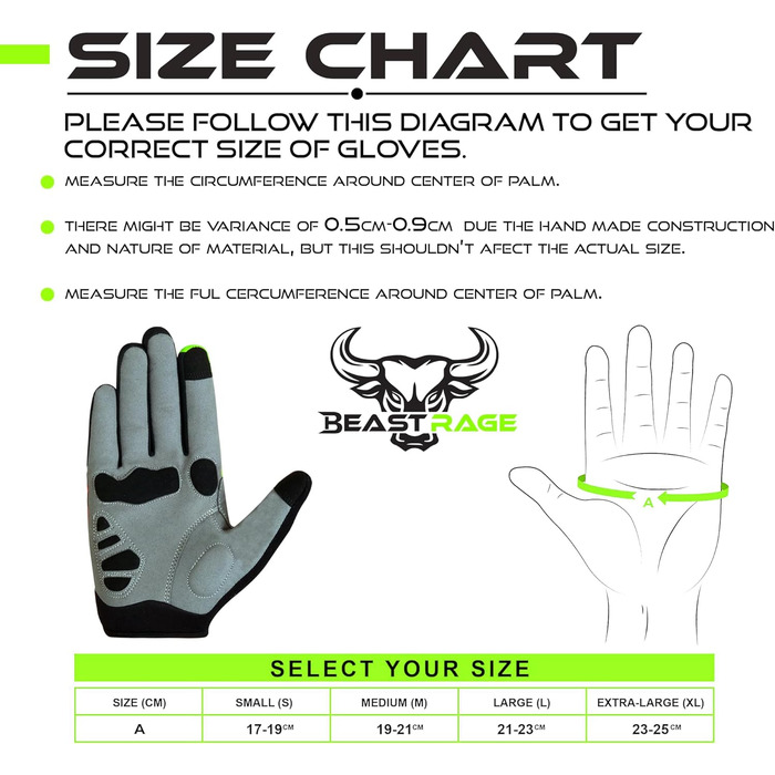 Велосипедні рукавички Beat Rage для чоловіків та жінок, повні пальці, гелеві, антиковзкі, амортизуючі, для важкої атлетики, фітнесу, MTB, (S, повний палець)