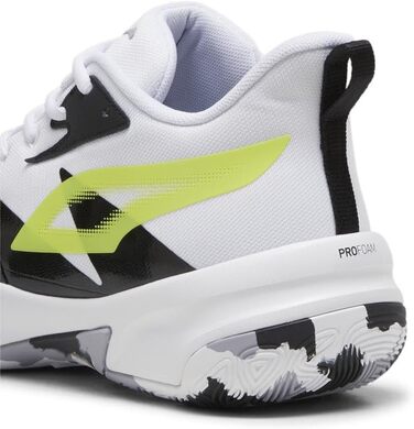 Кросівки баскетбольні PUMA Unisex Genetics 47 EU White Electric Lime