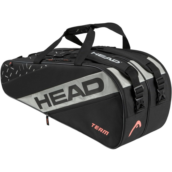 Тенісна сумка HEAD Team Racquet Bag L, чорна/керамічна