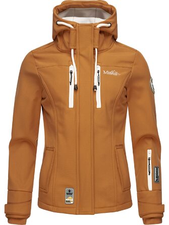 Жіноча демісезонна куртка-софтшелл MARIKOO з капюшоном, колір Caramel Brown, розмір XXL