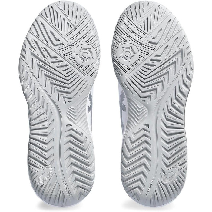 Жіночі тенісні кросівки ASICS Dedicate 8 білого та сріблястого кольорів, розмір 40.5 EU