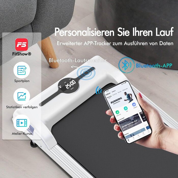 Бігова доріжка Walking Pad BLACK LORD 3-in-1 (SL9) — компактна портативна доріжка під стіл для дому та офісу, з Bluetooth-динаміком, білий колір