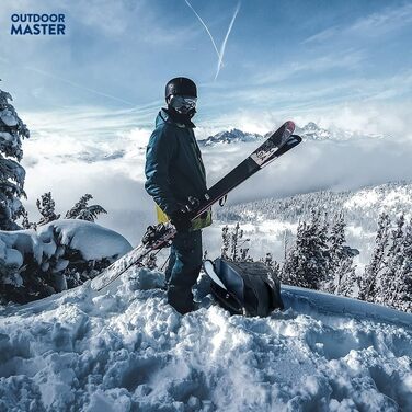 Сумка OutdoorMaster для лижних та сноубордичних черевиків Eisbär, водонепроникна, універсальний розмір, чорна – для чоловіків, жінок і підлітків, ідеальна для подорожей