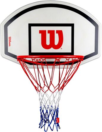 Баскетбольний щит Wilson з кільцем та сіткою, 90x60 см, діаметр 45 см