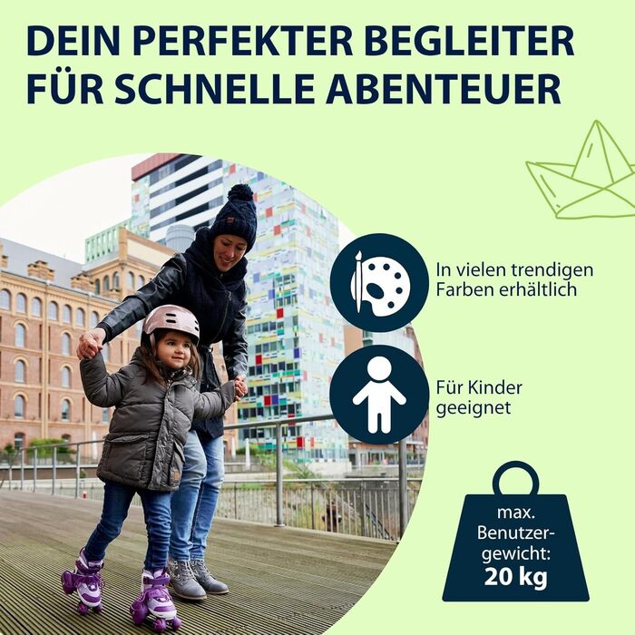 Дитячі ролики Hudora My First Quad - розміри та кольори, для дітей до 20 кг, регульовані, безпечні, з великими колесами (26-29)