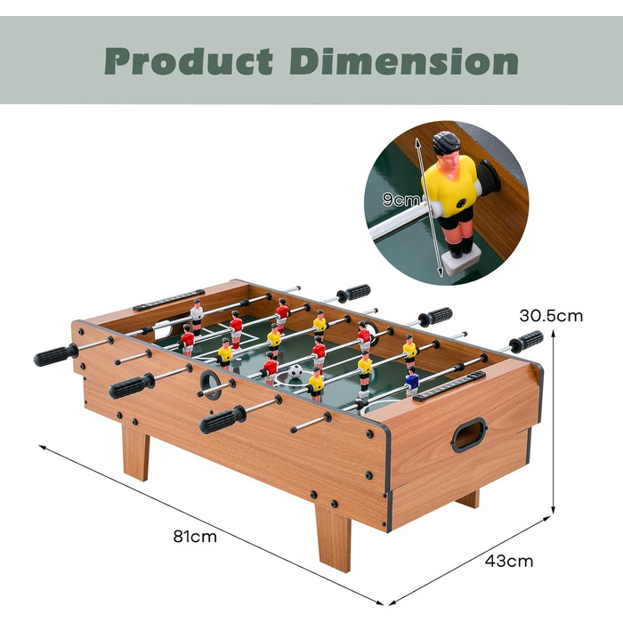 HOMASIS 4-в-1 ігровий стіл, з аксесуарами: кікер, тенісний стіл, більярд, хокей. Підходить для барів, вечірок, ігрових кімнат, дітей та дорослих