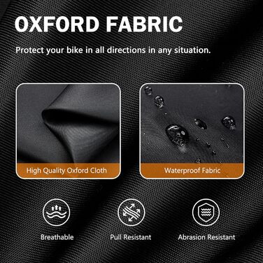 Водонепроникний чохол для велосипеда 200x110x70 см, преміум-якість, захист від сонця та дощу, з кільцями для замка, міцний, з сумкою