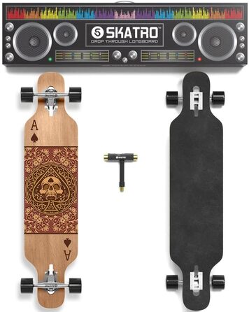 Лонгборд SKATRO Dropthrough Freeride з T-Tool Ace Spades для фрірайду