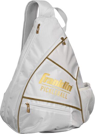 Рюкзак Franklin Sports для піклболу, біло-золотий – офіційна сумка US Open для чоловіків і жінок, підходить для екіпірування, ракеток, м'ячів та аксесуарів