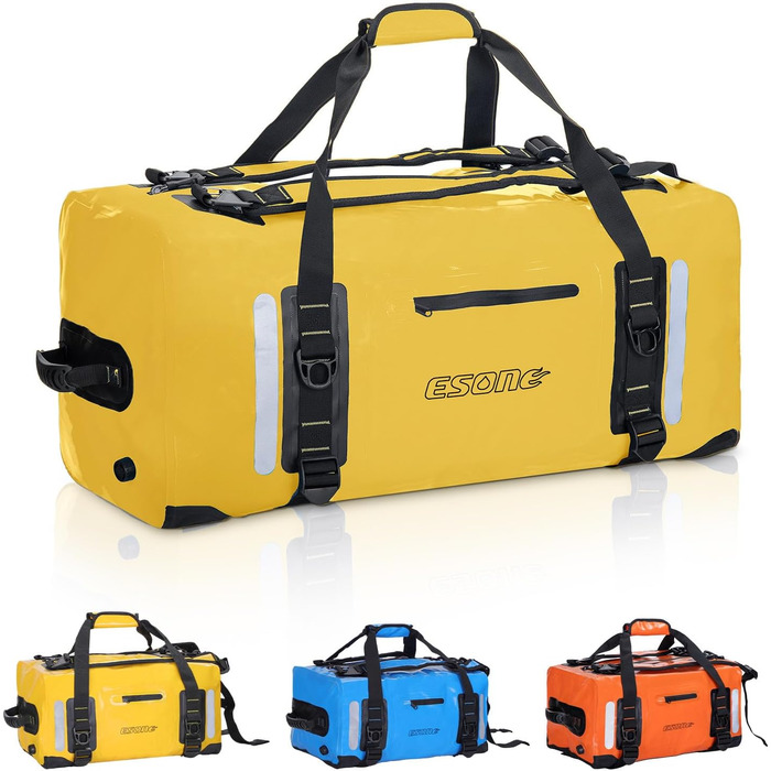Водонепроникний рюкзак ESONE Dry Bags 90L для каякінгу, подорожей та активного відпочинку (жовтий)
