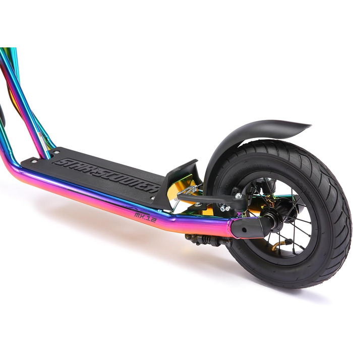 Дитячий самокат STAR SCOOTER з надувними колесами 12/10 дюймів, для міста, від 6-7 років