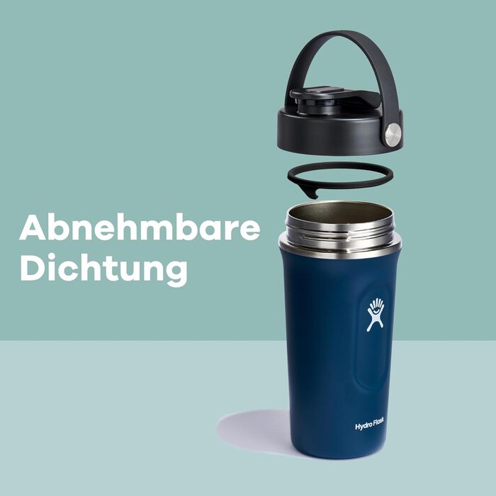 Hydro Flask – ізотермічна шейкер-бутилка 709 мл для протеїнових коктейлів, спортивного харчування, чорна