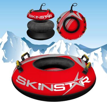 Сноутюбінг SkinStar Profi 70 см, надувні сани-коло, червоний, для снігу