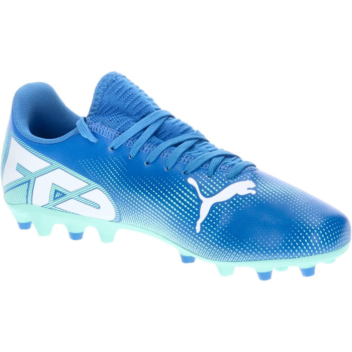 Дитячі футбольні черевики PUMA Unisex, розмір 32.5 EU, кольори Hyperlink Blue/Mint/Puma White