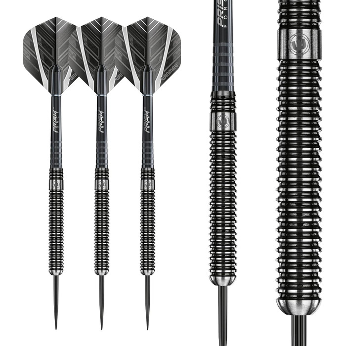 WINMAU Blackout професійні дартси зі сталі та вольфраму з оперенням і хвостовиками