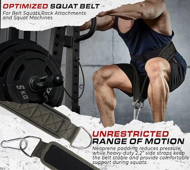 Пояс для присідань TAVIEW з кріпленням до стійки, для важкої атлетики та пауерліфтингу - спинна підтримка з низьким профілем, з м'якою підкладкою на стегнах та бедрах, надійна застібка, міцний, зелений