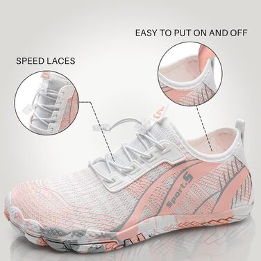 IceUnicorn Взуття для плавання та фітнесу, аквашузи для чоловіків та жінок, підошва без шкарпеток, 36 EU, помаранчевий