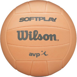 Волейбольний м'яч Wilson AVP Soft Play - Оранжевий/Західний (Смугастий)