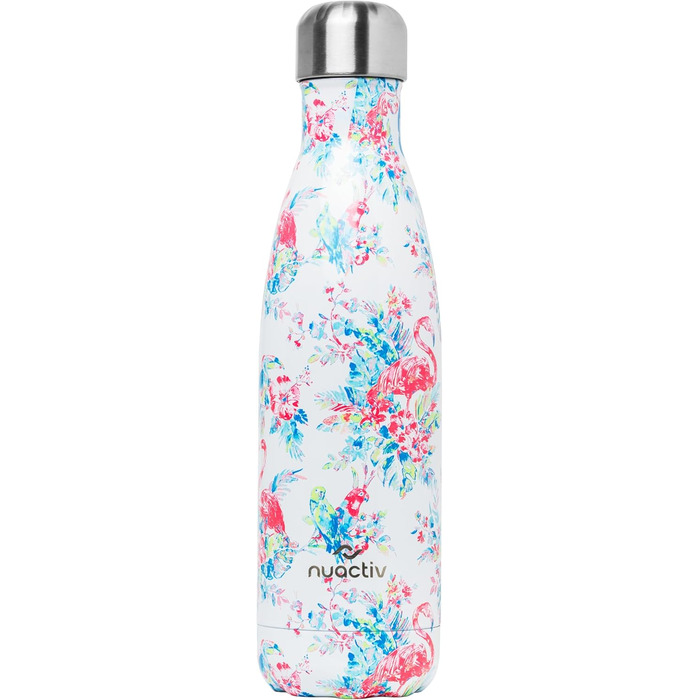 Фляга з нержавіючої сталі 500 мл – Легка ізольована фляга. Зберігає холод до 24 годин та тепло до 12 годин. Без витоку, з подвійними стінками, BPA-Free та міцна. Ідеально підходить для подорожей, активного відпочинку, школи, спорту, фітнесу та повсякденно