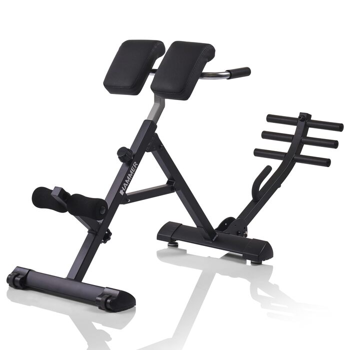 Тренажер для спини HAMMER Tricon – гіперекстензія, живіт, прес. Багатофункціональне обладнання для фітнесу