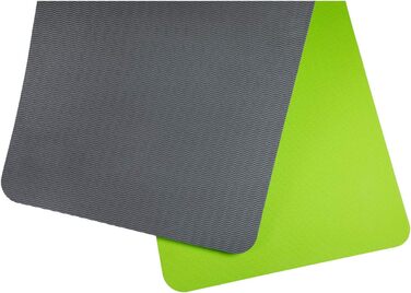 Гімнастичний килимок top | vit® 190x60x1,5 см, без латексу, нековзкий, міцний, для фітнесу, яблучний/антрацит