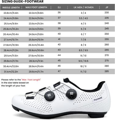 Велотуфлі для чоловіків та жінок, сумісні з SPD-SL/Look KEO, з кріпленнями, розмір 43 EU, білі