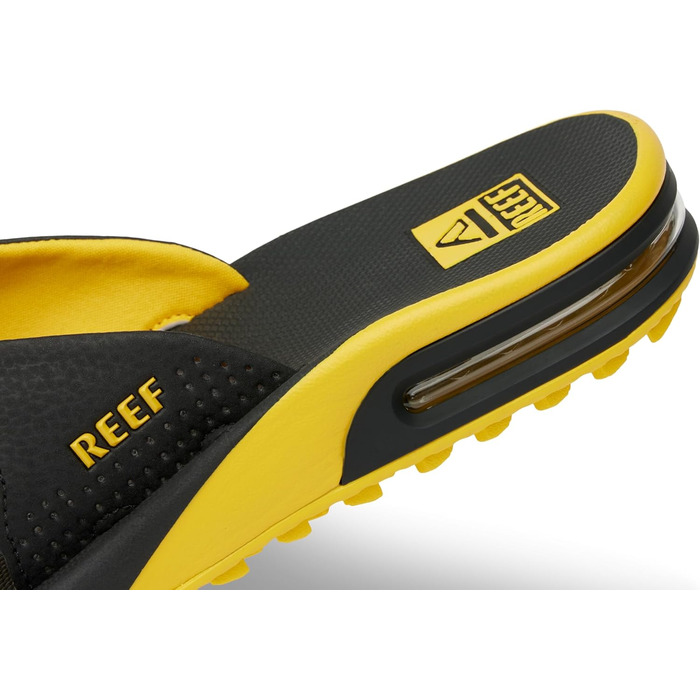 Шльпанці Reef Fanning Pregame для чоловіків (43 EU, чорний та жовтий)
