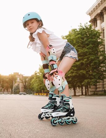 Інлайнери дитячі 2PM SPORTS Cytia Rosa з регульованим розміром та світлодіодними колесами, рожеві. Для дівчаток та хлопчиків, розмір EU 32-35.