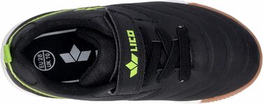 Дитячі спортивні залажні кросівки Lico Marlin для залу (33 EU, чорний/лимонний)
