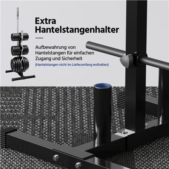 Стійка для гантелей Yaheetech - дерев'яний підсвічник для гантелей, стійка для ваги з 6 стієк, 28 мм, сталь, максимальне навантаження 400 кг