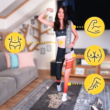 Гумові еластичні стрічки SENSEI® для фітнесу, силових тренувань, йоги та реабілітації. Набір 5 шт. (чорний, фіолетовий, червоний, зелений, сірий) з інструкцією