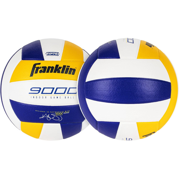 Franklin Sports волейбольні м'ячі для залу: Premium 9000 + 6000, офіційний розмір, для дорослих та юнаків, композиційний матеріал, для гри та тренувань