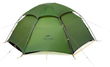 Намет Naturehike Cloud Peak: Ultraleicht 4-сезонний намет для кемпінгу на 2-3 особи, 20D, колір: Waldgrün