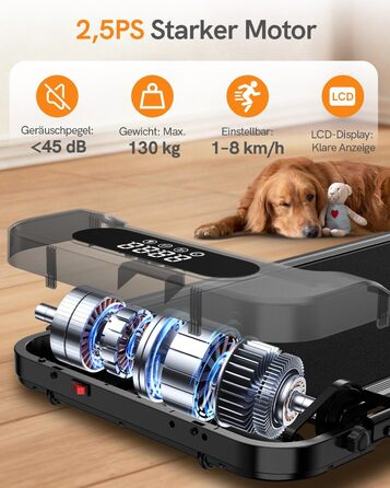 Біговий доріжка HomeFitnessCode з нахилом - Walkpad для дому. Компактний, електричний, 1-8 км/год. Чорний