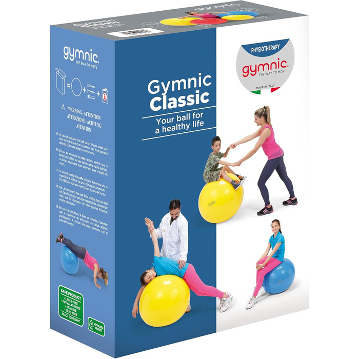 Фітбол GYMNIC 65 см – гімнастичний м'яч для йоги, офісу та фітнесу
