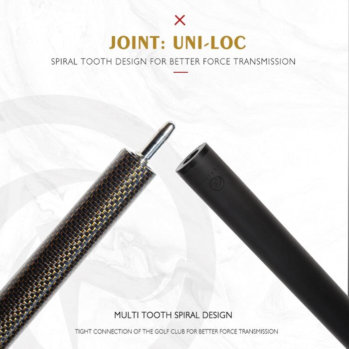 Кю (бик) для більярду KHEALING з карбону, 58 дюймів, 1/2-дюймова структура, 3-зубчастий з'єднувальний елемент, 12.4 мм наконечник, 540-567 г, для професійних гравців (жовтий)