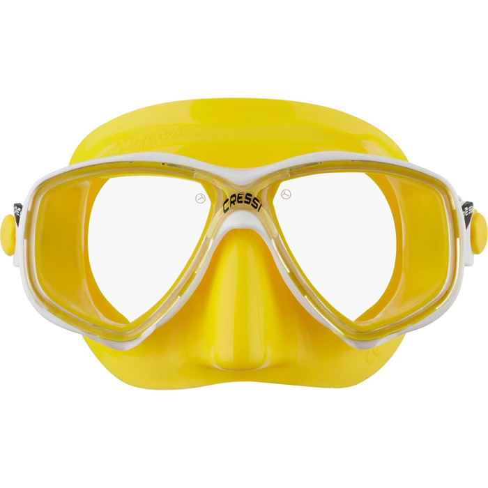 Маска для снорклінгу та дайвінгу Cressi Marea + трубка Cressi Mexico – універсальний розмір, жовто-білий колір