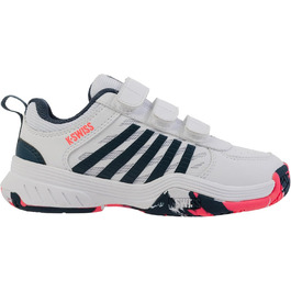 Тенісні кросівки K-Swiss Kinder Court Express 2 Strap White Stargazer Neon Blaze (29 EU)