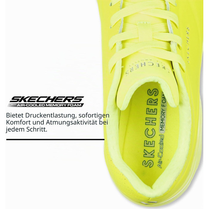 Кросівки жіночі Skechers UNO 73667/NORG жовті, розмір 39 EU - оригінальні та зручні