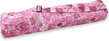 Сумка для йоги Yogistar Yogibag Basic з бавовни, 65 см, арт-колекція, блискавка, рожево-червона Lotus
