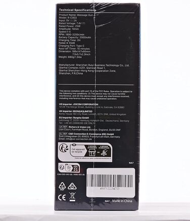 Масажний пістолет RENPHO, до 3200 уд/хв, USB-C, для розслаблення м'язів, чорний, найкращий подарунок для сім'ї
