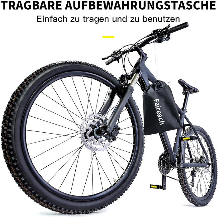 Водонепроникний чехол для велосипеда з отворами для замка – вкл. сумка для зберігання – захист від дощу, снігу та UV для велосипедів та електровелосипедів, чорний, на 2 велосипеди (420D)