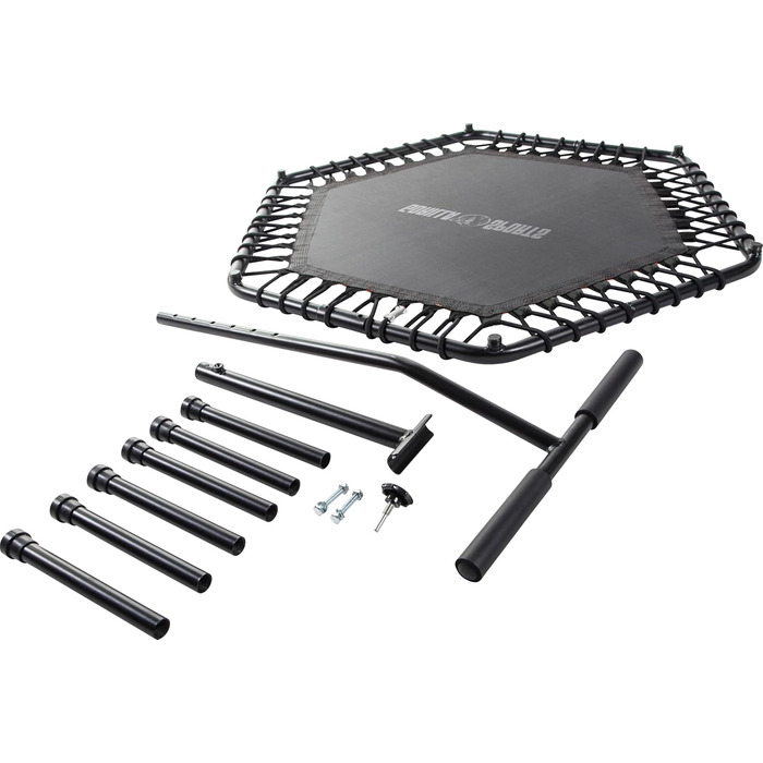 Трамплін для фітнесу GORILLA SPORTS® з регулюванням висоти, тиха пружинна амортизація, діаметр 77 см, до 100 кг, оранжевий