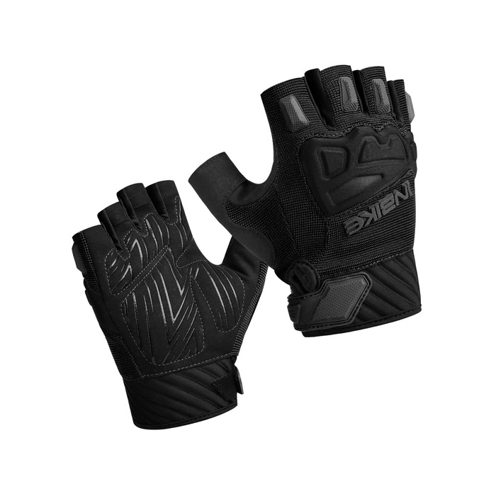 Рукавички велосипедні Inbike Halbfinger Flexibel MH010 XL чорні для велоспорту, мотокросу, фітнесу, скелелазіння з TPR накладками та SCR захистом