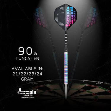 Професійні дартси Formula Sports з металевим наконечником, 90% вольфрам, 3 шт, 24 г