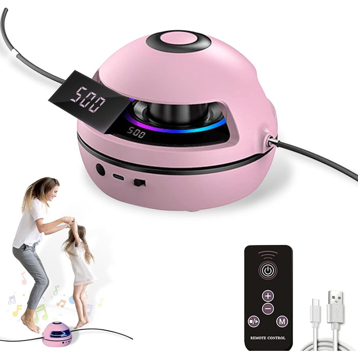Електронна скакалка Smart з Bluetooth, LED-лічильником та дистанційним керуванням, налаштовувана швидкість 1-10, для декількох користувачів